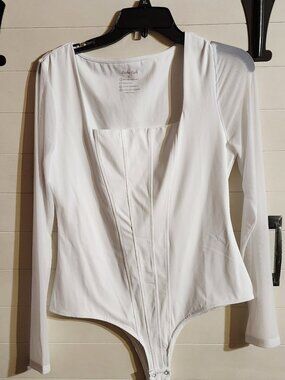 PinkMStyle White Bodysuit